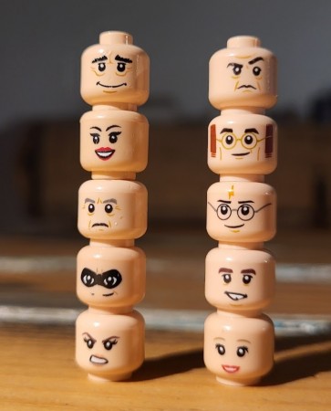 Lott med Minifigurhoder 10 stykk